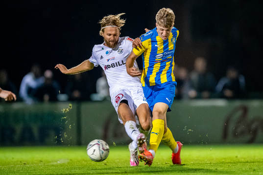 Ängelholms Marcus Eriksson och Eskilsminnes Hampus Stoltz