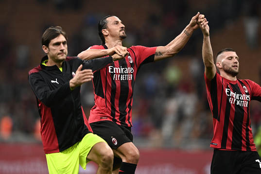 Zlatan Ibrahimovic of Milan celebrates