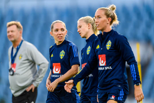 Peter Gerhardsson, head coach, Elin Rubensson, Rebecka