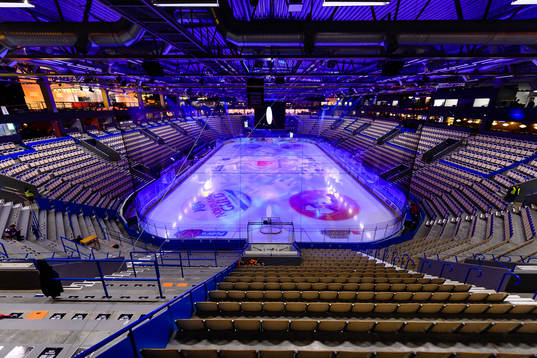 Interiör vy från Vida arena före