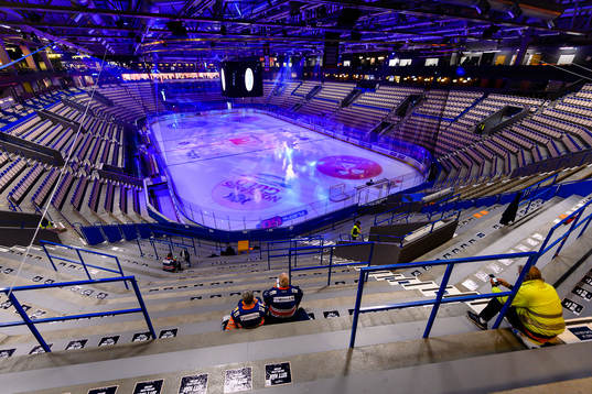 Interiör vy från Vida arena före