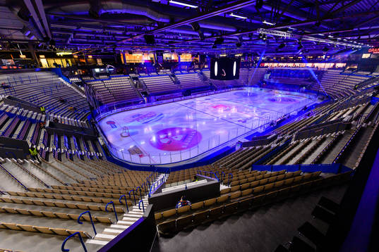 Interiör vy från Vida arena före