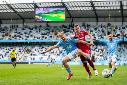 Malmö FFs Felix Beijmo och Djurgårdens Haris Radetinac