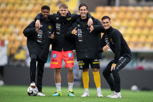 Elfsborgs Mohamed Adam, Alex Rahm, Stefan Ceganjac och Amer