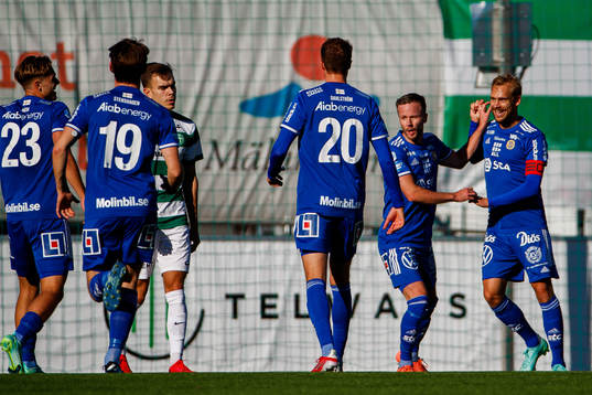 Sundsvalls spelare jublar efter 0-2
