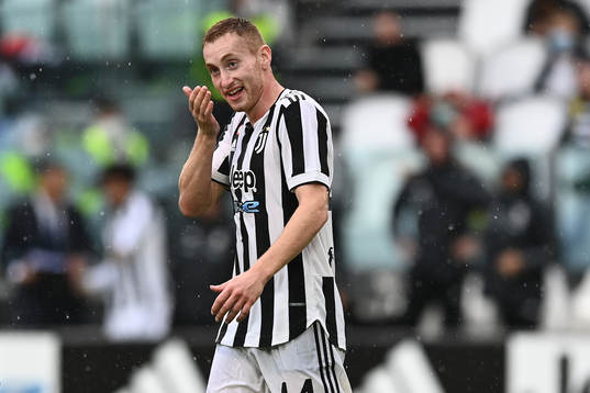 Dejan Kulusevski of Juventus celebrates