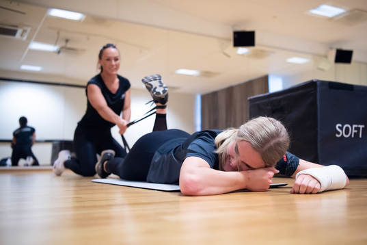 s Tilde Utbult tränar med sin personliga tränare och