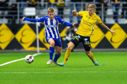IFK Göteborgs Isak Dahlqvist och Elfsborgs Jeppe Møldrup Okkels