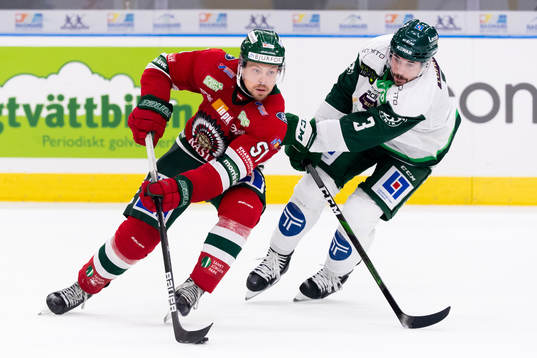 Frölundas Mats Rosseli Olsen och Färjestads Jens Westin