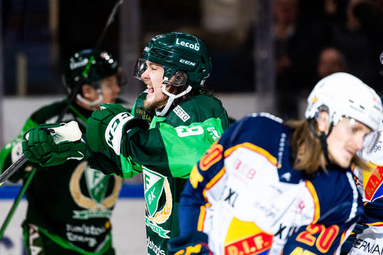 Färjestads Linus Johansson jublar