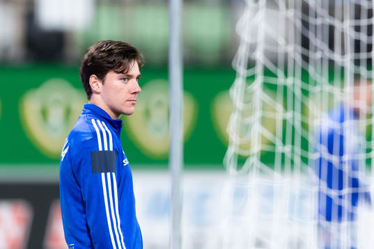 Sundsvalls Alexander Larsson innan fotbollsmatchen i