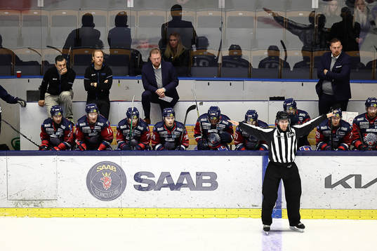 Linköpings bås med tränare Klas Östman