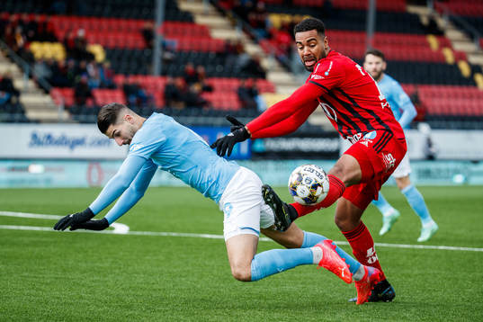 Malmö FFs Antonio Colak och Östersunds Noah Sonko Sundberg