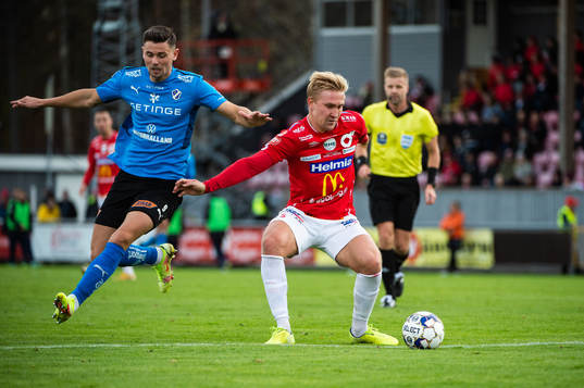 Halmstads Markus Antonsson och Degerfors Oliver Ekroth