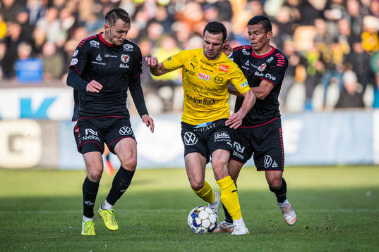 Kalmars Piotr Johansson och Romario Pereira Sipiao och