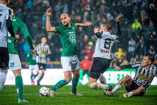 Jönköpings Perparim Beqaj mot Landskronas Måns Ekvall och Melker Heier