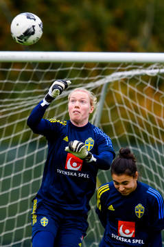 Goalkeeper Hedvig Lindahl of the Swedish women's national