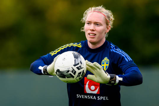 Goalkeeper Hedvig Lindahl of the Swedish women's national