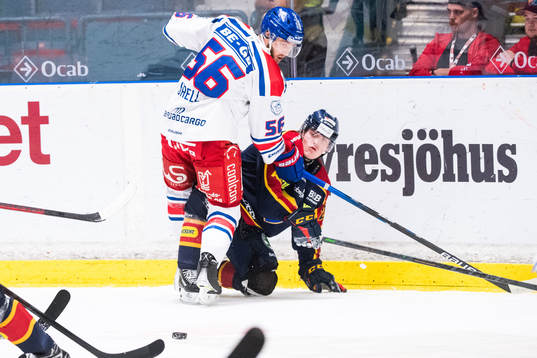 Oskarshamns Robin Norell och Djurgårdens Oscar Bjerselius