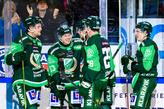 Färjestads Adam Ginning, Daniel Viksten, Jacob de la Rose,