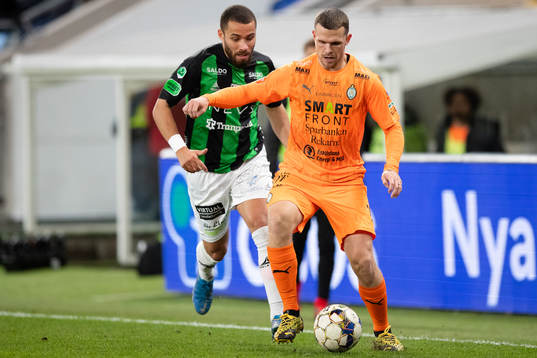 AFC Eskilstunas Jesper Manns och GAIS Malkolm Moenza