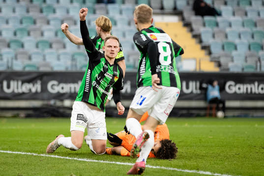 GAIS Simon Alexandersson jublar efter 1-1