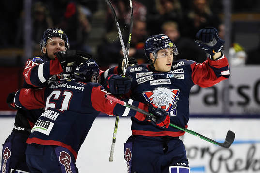 Linköpings John Nyberg , Markus Ljungh och Max Lindroth