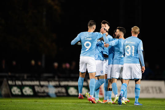 Malmö FFs Veljko Birmancevic jublar efter 1-1