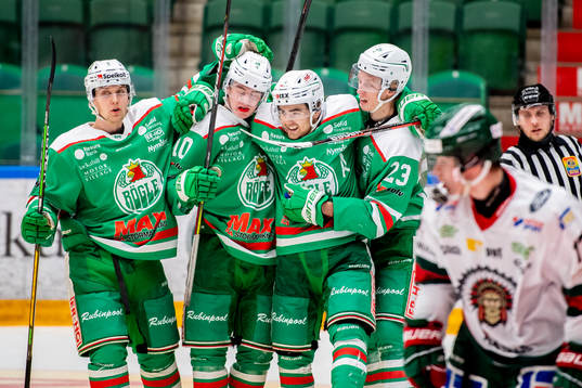 Rögles Liam Thell, Oscar Johnsson,Philip Granath och