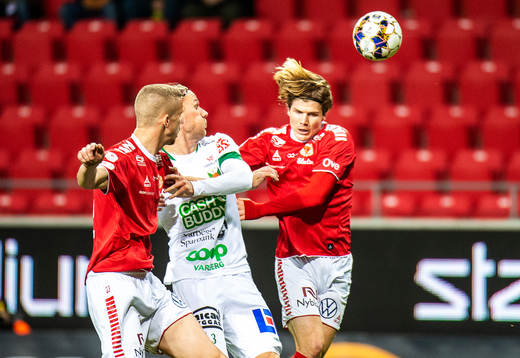 Kalmars Johan Stenmark och Oliver Berg samt Varbergs Joakim