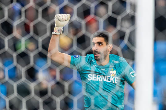 IFK Göteborgs målvakt Giannis Anestis jublar