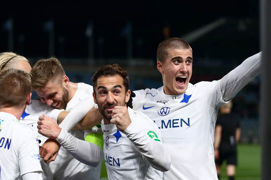 IFK Norrköpings Christopher Telo och målvakt Oscar