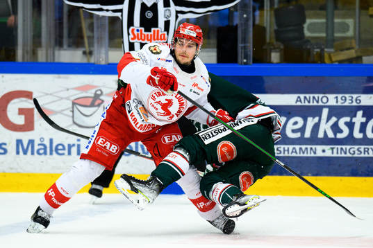 Troja-Ljungbys  Niklas Enberg och Tingsryds Jakob Heljemo