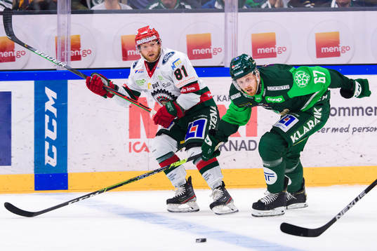 Frölundas Ryan Lasch och Färjestads Pontus Widerström
