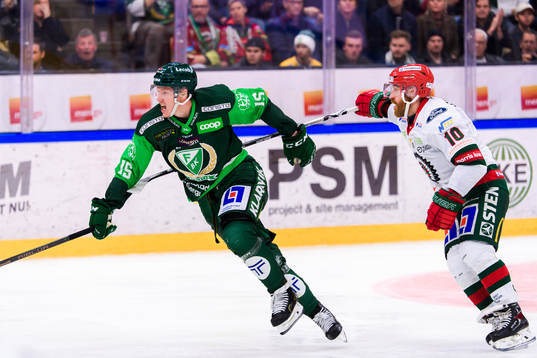 Färjestads Gustav Rydahl och Frölundas Jens Olsson