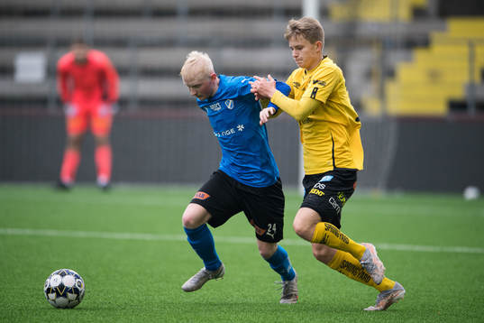 Halmstads Pontus Carlsson och Elfsborgs Filip Persson