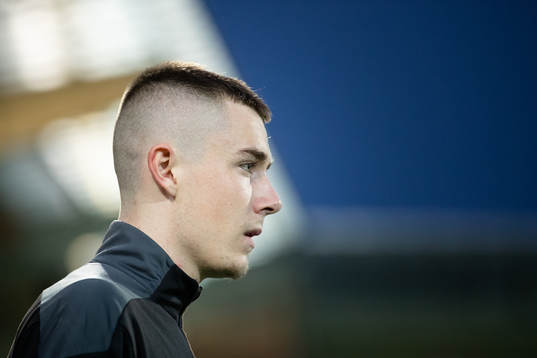 Häckens Patrik Wålemark innan fotbollsmatchen i