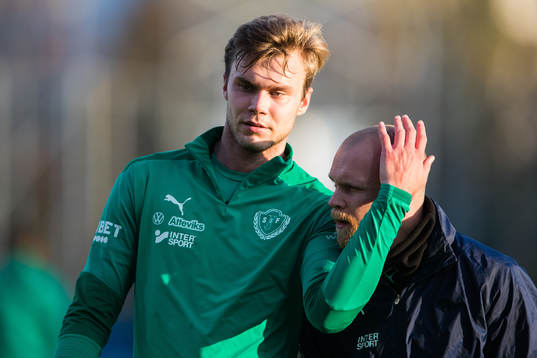 Jönköpings Marcus Degerlund och fysioterapeut Christoffer