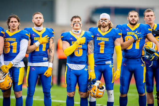 Sveriges Mattias Gauthier, Kevin Börzsei, Sebastisan Gauthier, Nicholas Peterson, Malcolm Engström