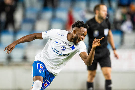 IFK Norrköpings Samuel Adegbenro jublar