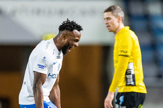 IFK Norrköpings Samuel Adegbenro jublar