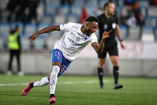 IFK Norrköpings Samuel Adegbenro jublar