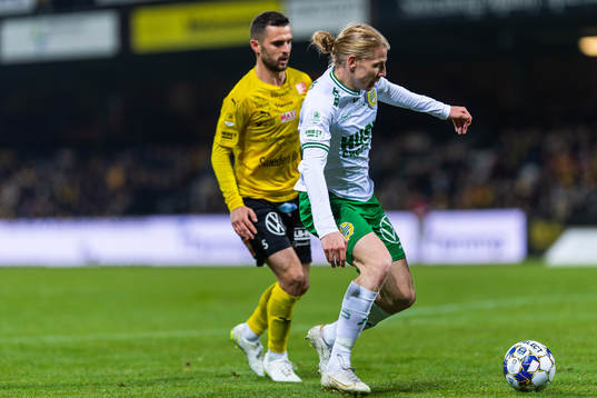 Mjällbys Max Watson och Hammarbys Gustav Ludwigson