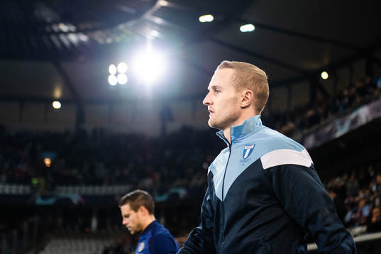 Franz Brorsson of Malmö FF ahead of the UEFA Champions League football match between Malmö FF and Chelsea on November 2, 2021 in Malmö. 