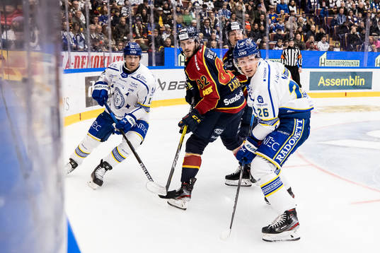 Djurgårdens Paul Carey och Leksands Patrik Norén och Jon