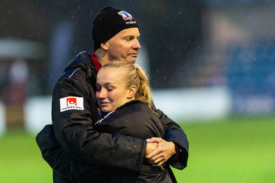 Vittsjös tränare Thomas Mårtensson och Tove Almqvist