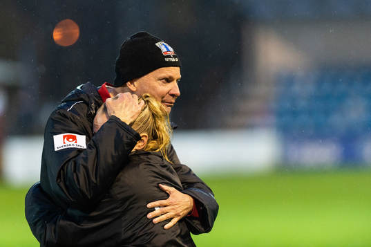 Vittsjös tränare Thomas Mårtensson och Tove Almqvist