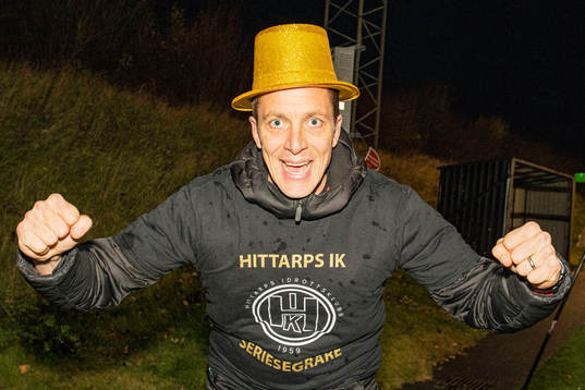 Hittarps IKs Erik Edman  jublar