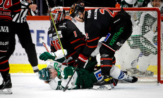 Örebros Rasmus Rissanen och Färjestads Linus Johansson