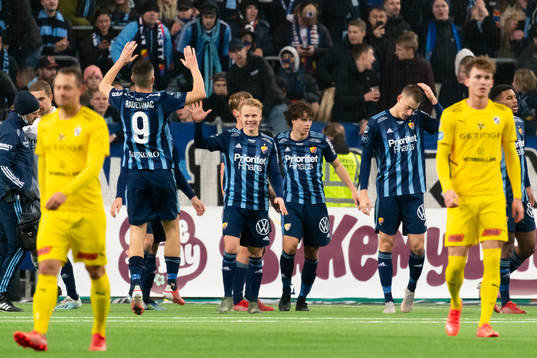 Djurgårdens spelare jublar